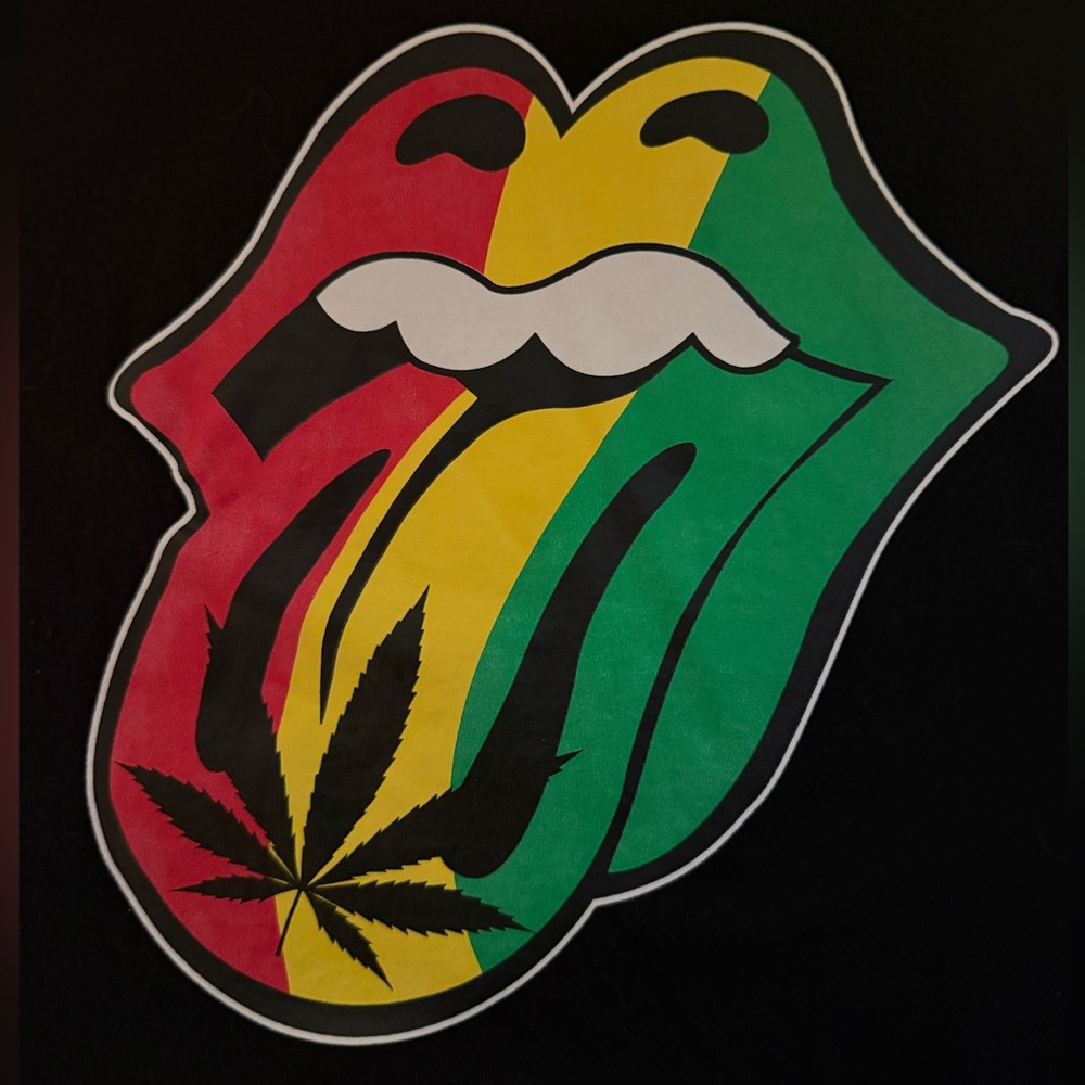 Rolling Stones Black Graphic T-Shirt Classic Tongue 100% Cotton Men’s Size XL